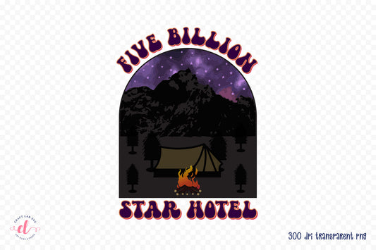 Retro Camping PNG | Five Billion Star Hotel