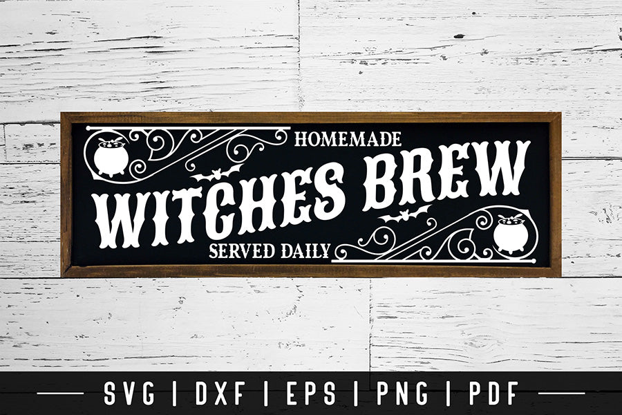 Vintage Halloween Sign SVG | Witches Brew SVG