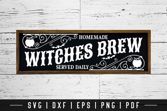 Vintage Halloween Sign SVG | Witches Brew SVG