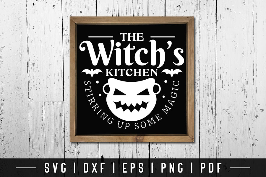 Halloween Witch's Kitchen Sign SVG