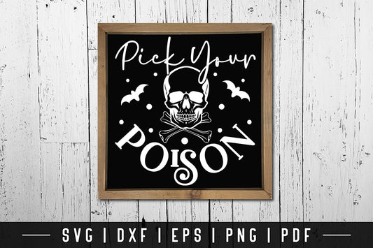 Pick Your Poison, Halloween Kitchen SVG