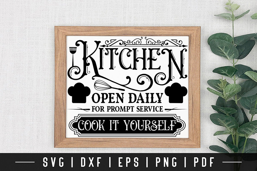 Kitchen SVG - Vintage Kitchen Sign SVG