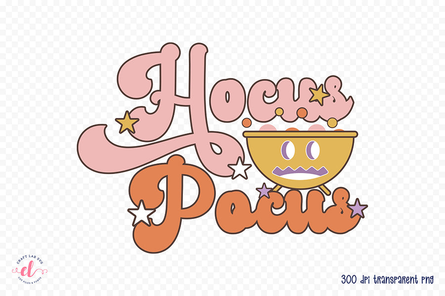 Hocus Pocus PNG | Retro Halloween Sublimation