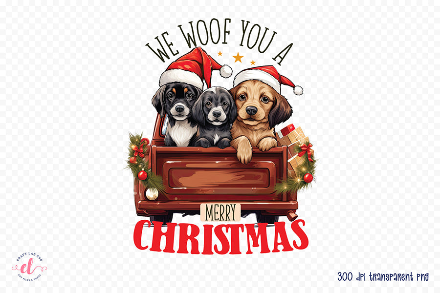 We Woof You a Merry Christmas PNG
