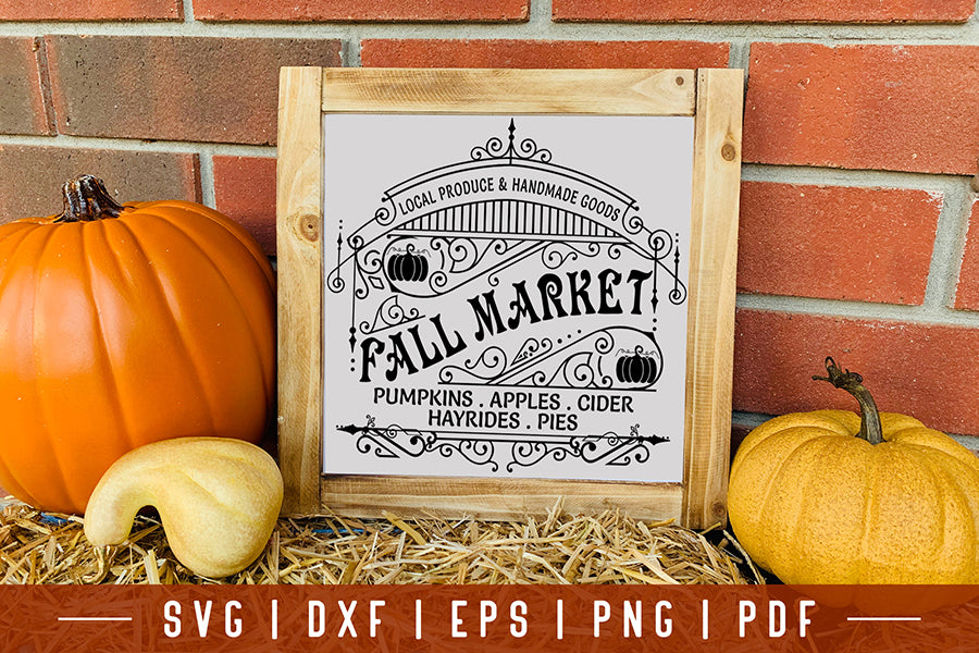 Vintage Fall Sign SVG - Fall Market SVG