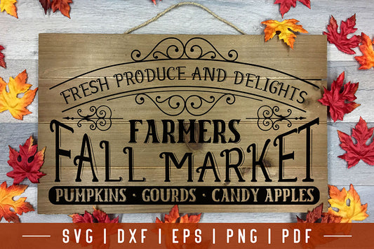Vintage Fall Sign SVG | Farmers Fall Market