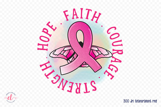 Breast Cancer Awareness Sublimation PNG