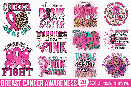 Breast Cancer Awareness Sublimation Bundle Vol.4
