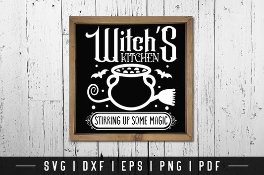 Halloween Witch's Kitchen SVG Sign