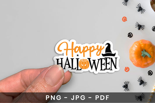 Happy Halloween Printable Sticker