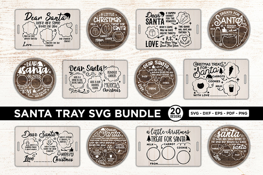 Santa Tray SVG Bundle