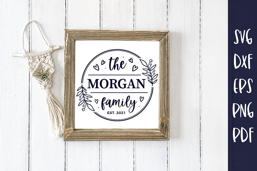 Family Monogram SVG | Family Name SVG