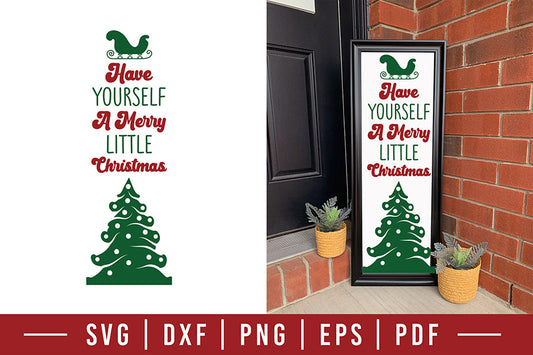 Christmas Porch Sign SVG Cut File