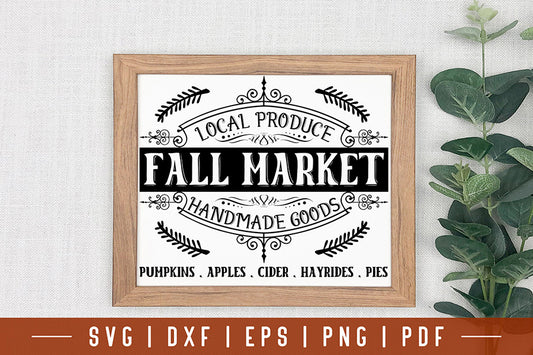 Vintage Fall Sign | Fall Market Cut File