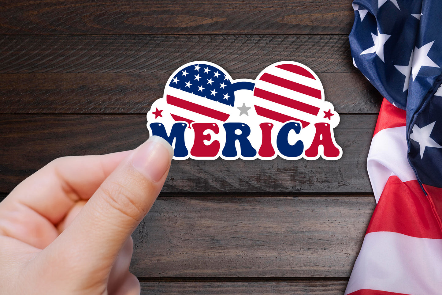 4th of July Printable Sticker - Merica PNG