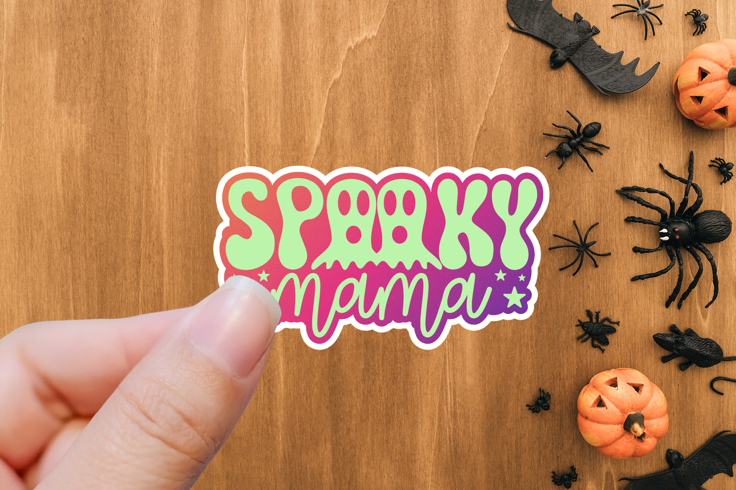 Spooky Mama, Printable Halloween Sticker