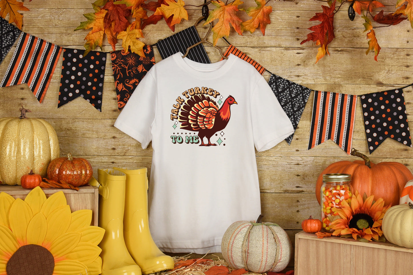 Retro Thanksgiving Sublimation Design