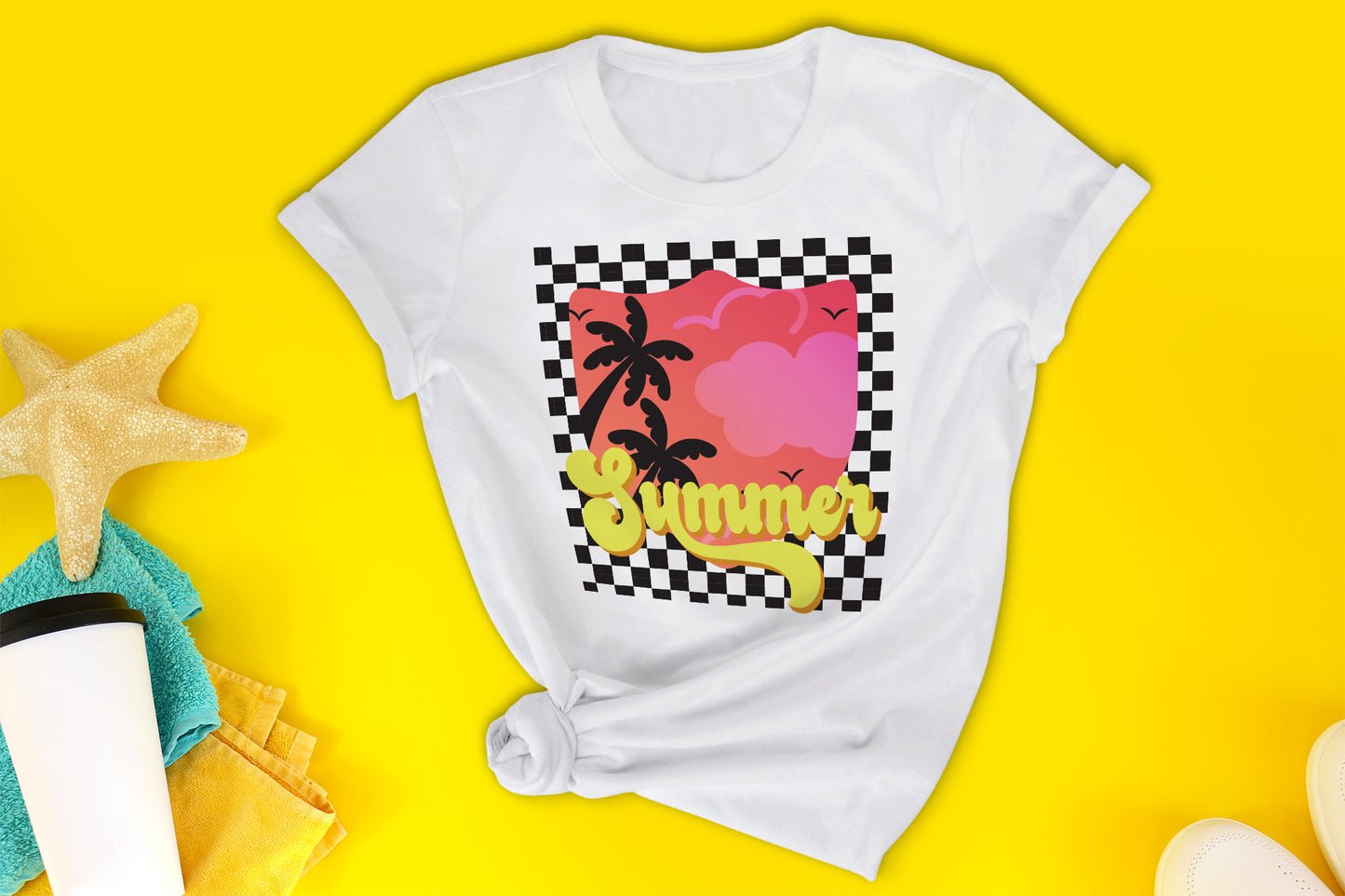 Retro Summer Sublimation Design PNG