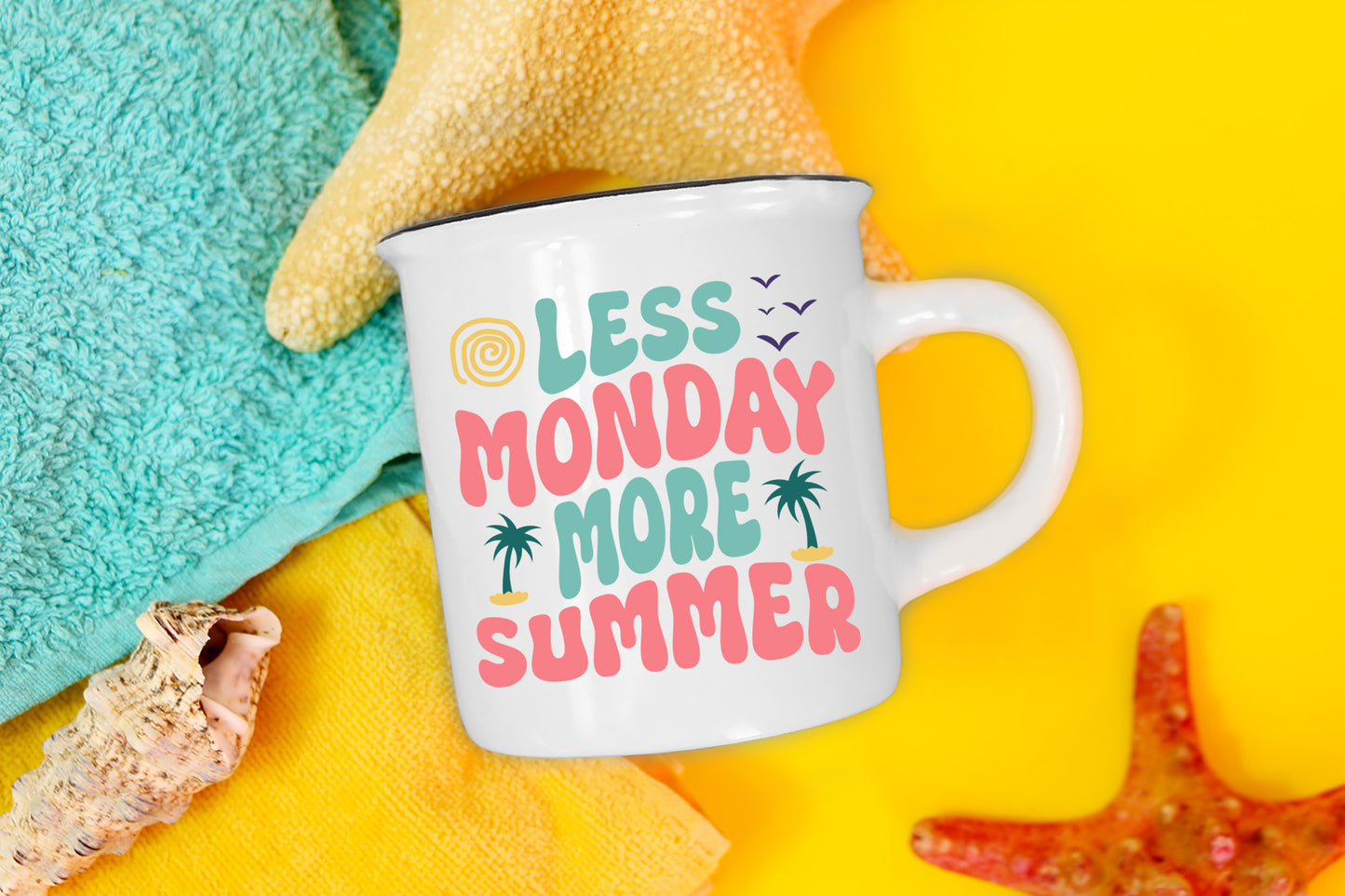 Retro Summer SVG, Less Monday More Summer