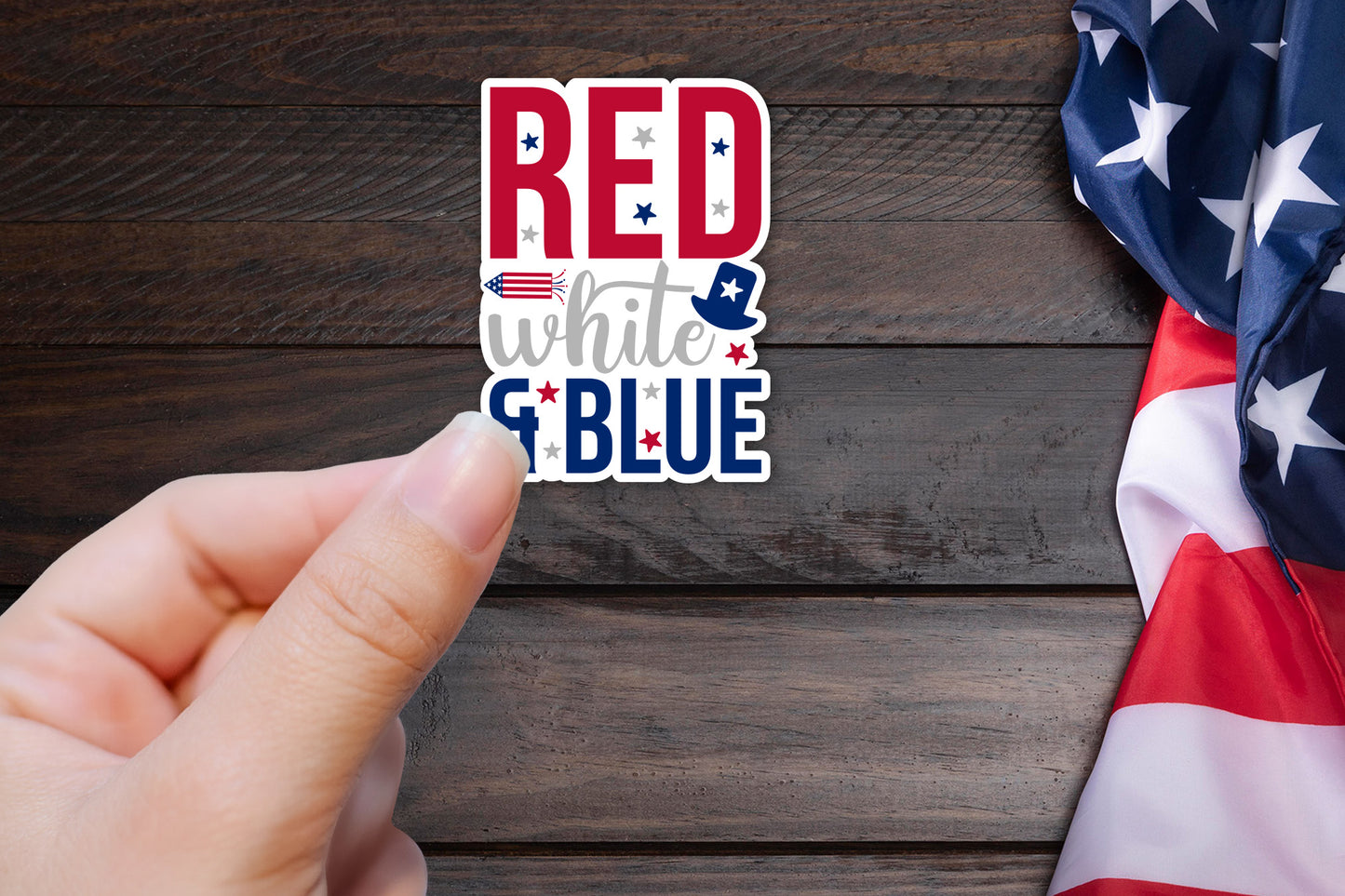 4th of July Sticker | Red White & Blue