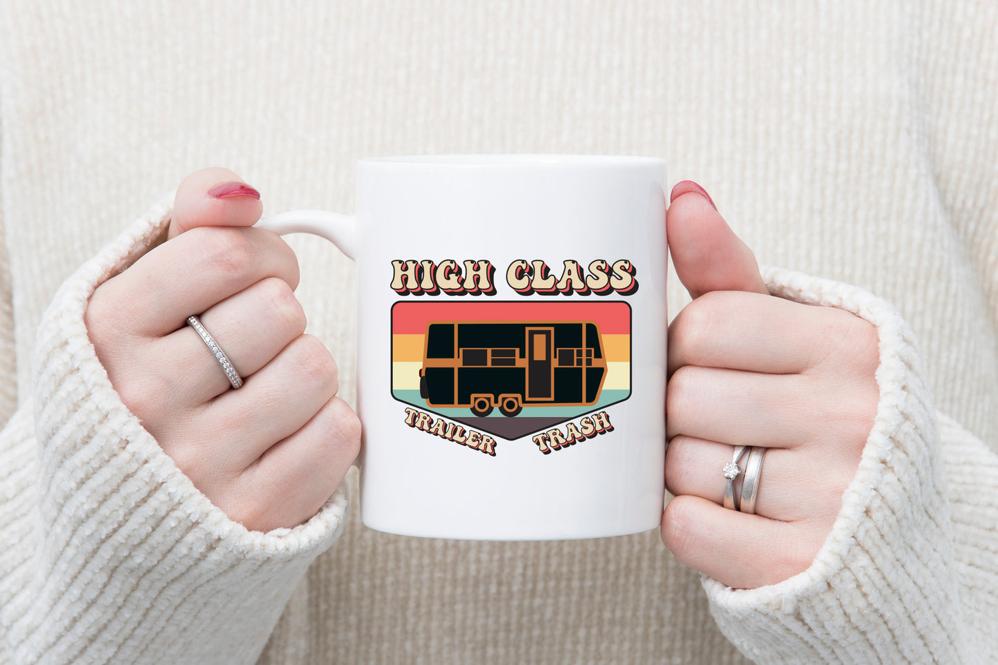 Retro Camping Sublimation, High Class Trailer Trash PNG