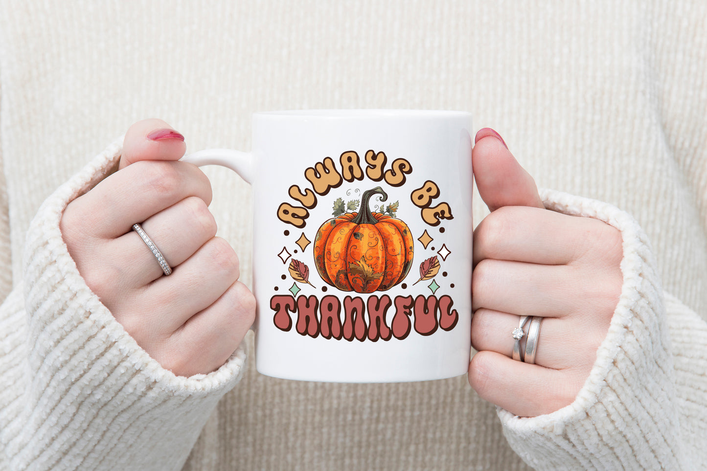 Always Be Thankful, Retro Thanksgiving PNG