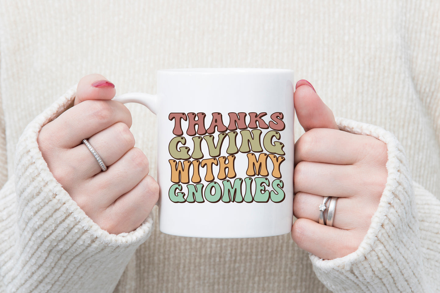 Thanks Giving with My Gnomies, Retro Thanksgiving PNG