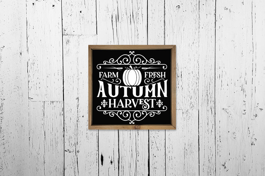 Vintage Fall Sign SVG | Farm Fresh Autumn Harvest