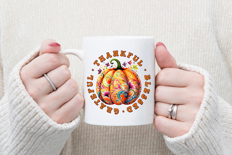 Thanksgiving PNG Sublimation | Thankful Blessed Grateful