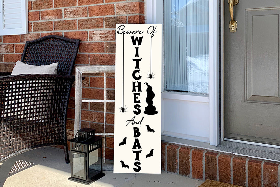 Beware of Witches and Bats Porch SVG