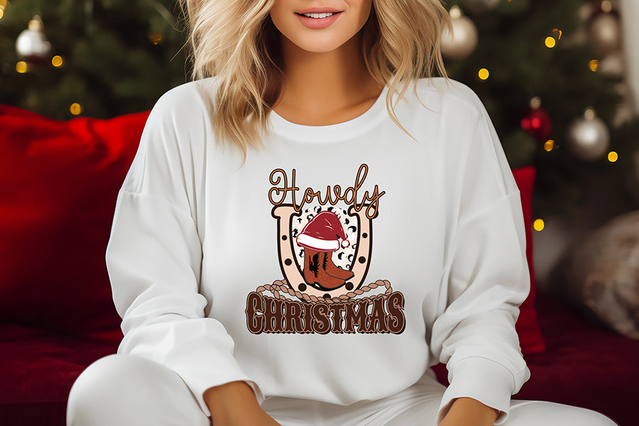 Western Christmas Sublimation - Howdy Christmas
