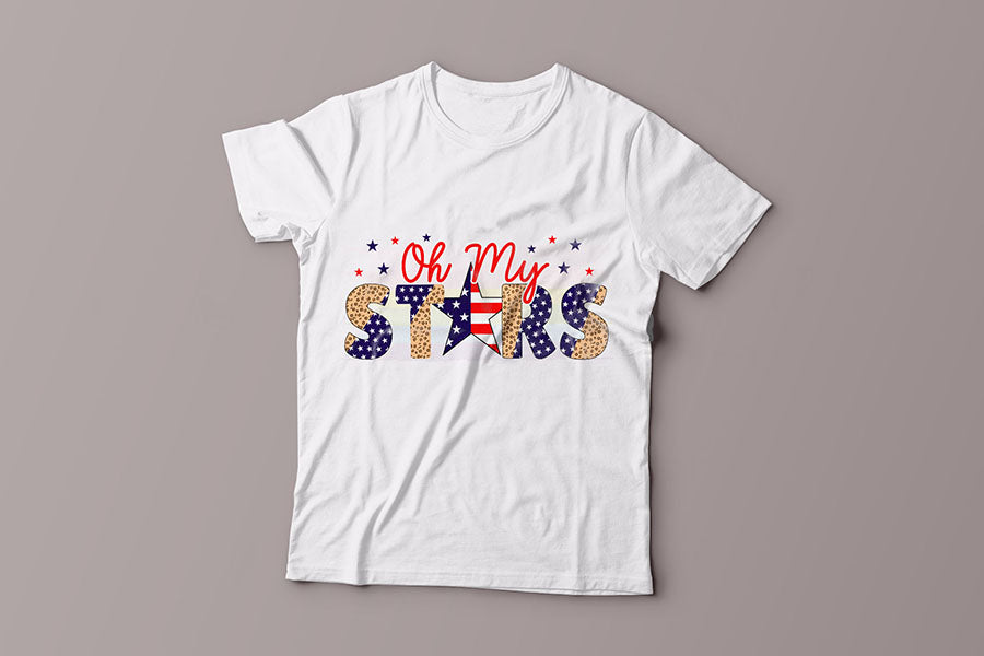 Oh My Stars | Patriotic Sublimation Design