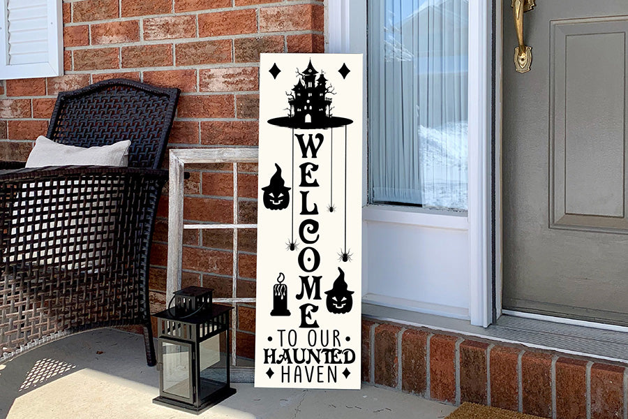 Welcome to Our Haunted Heaven - Porch Sign SVG