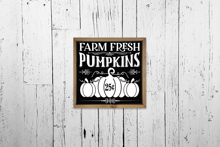 Vintage Fall Sign SVG | Farm Fresh Pumpkins