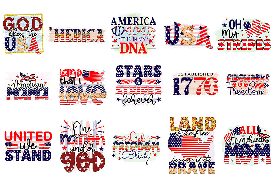 Patriotic PNG Sublimation Bundle