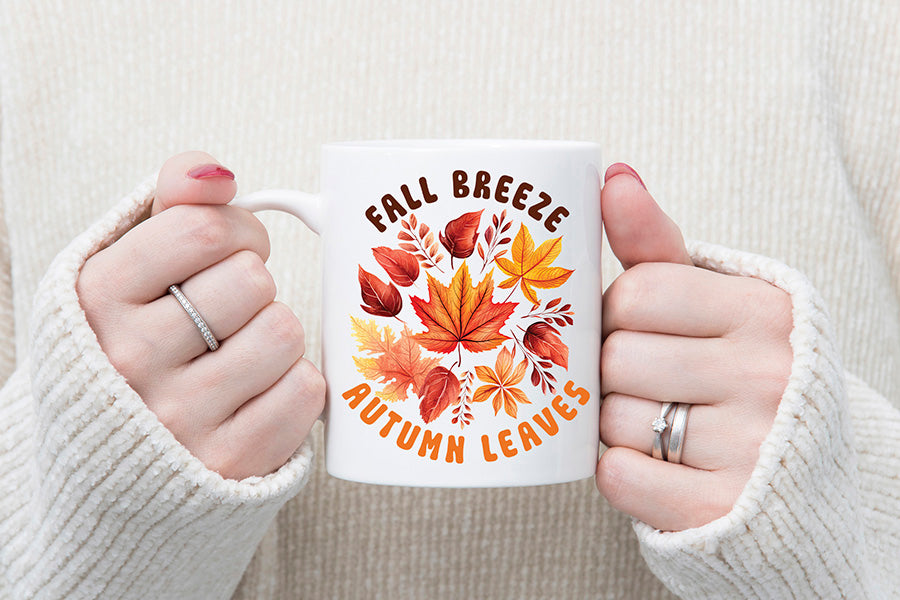 Fall Sublimation Design - Fall Breeze Autumn Leaves