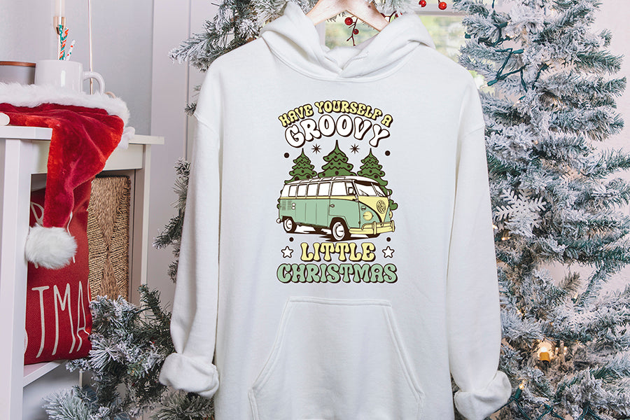Groovy Christmas Sublimation Design PNG