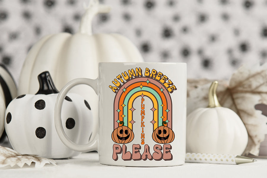 Autumn Breeze Pumpkins Please - Retro Fall PNG