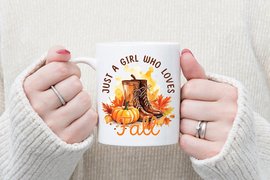 Fall Sublimation Design | Just a Girl Who Loves Fall