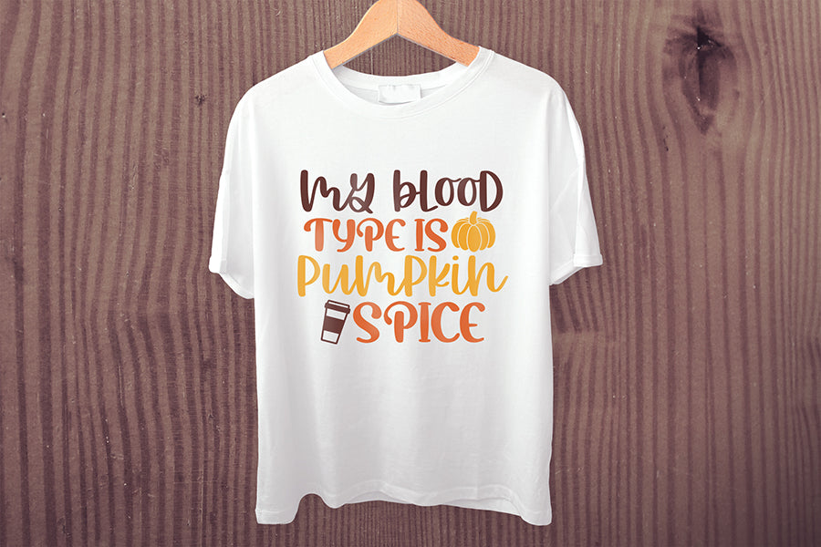 Fall SVG - My Blood Type is Pumpkin Spice SVG