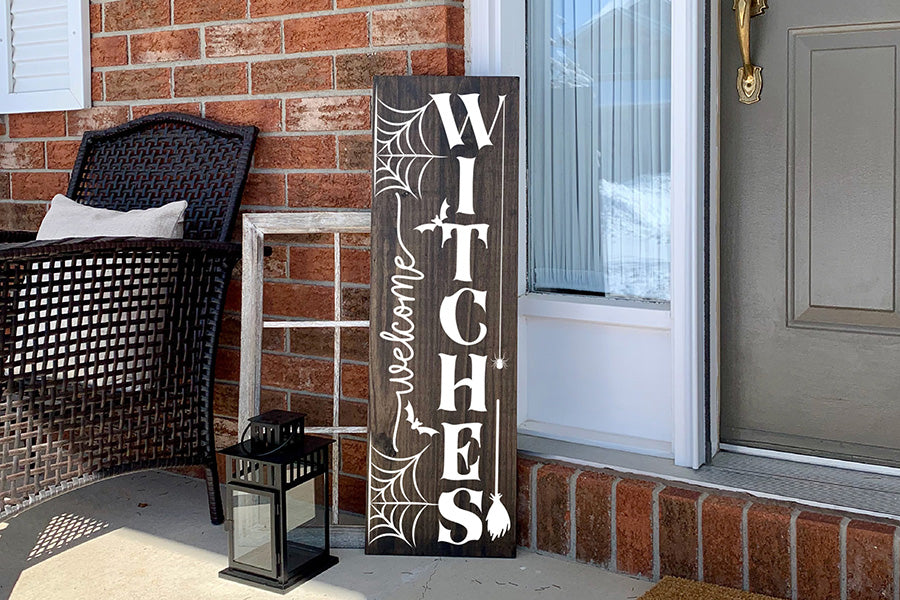 Halloween Porch Sign SVG | Welcome Witches