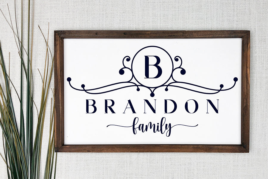 Family Monogram SVG - Last Name Monogram SVG