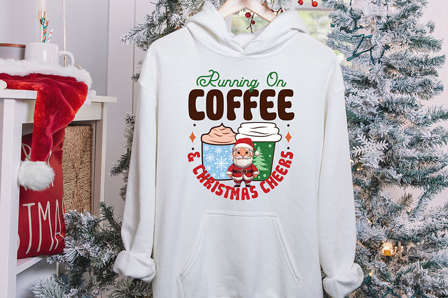 Running on Coffee & Christmas Cheers Sublimation