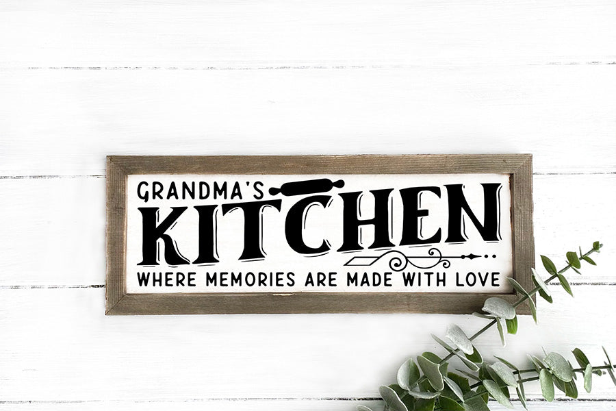 Grandma's Kitchen | Vintage Kitchen Sign SVG