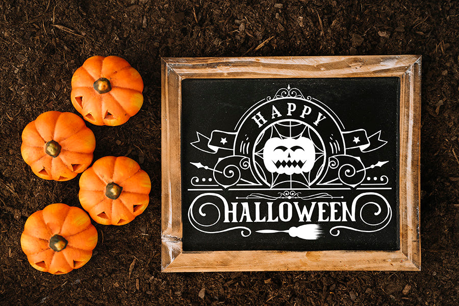 Vintage Halloween Sign SVG, Happy Halloween SVG