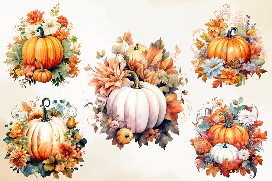 Fairy Watercolor Pumpkin Sublimation Bundle