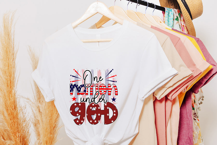 One Nation Under God | Patriotic Sublimation PNG