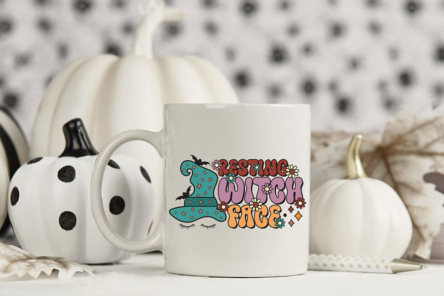 Resting Witch Face, Halloween Witch PNG