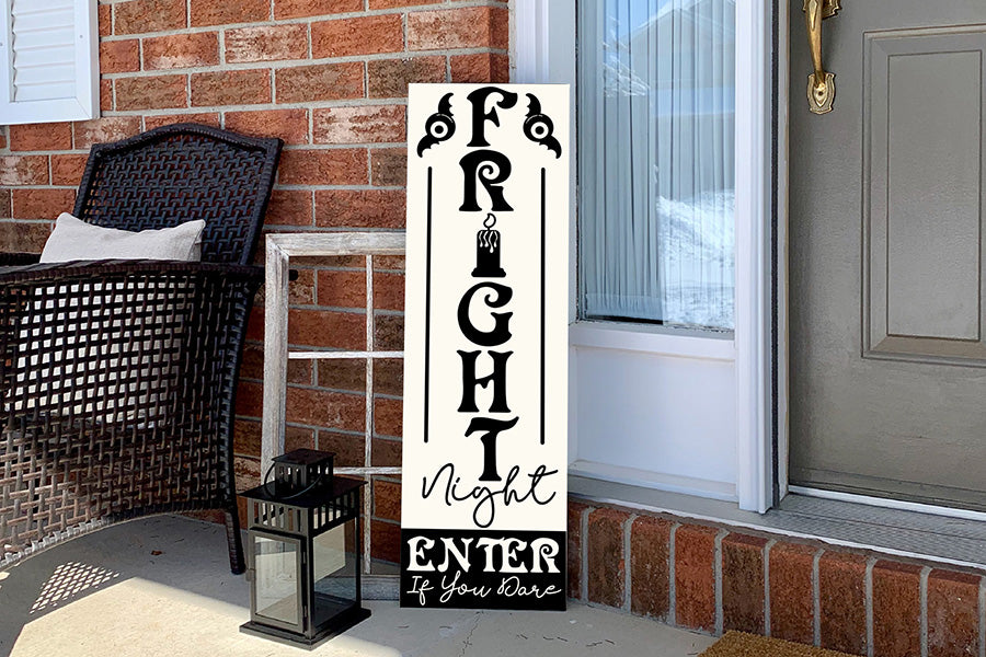 Fright Night SVG - Halloween Porch Sign SVG