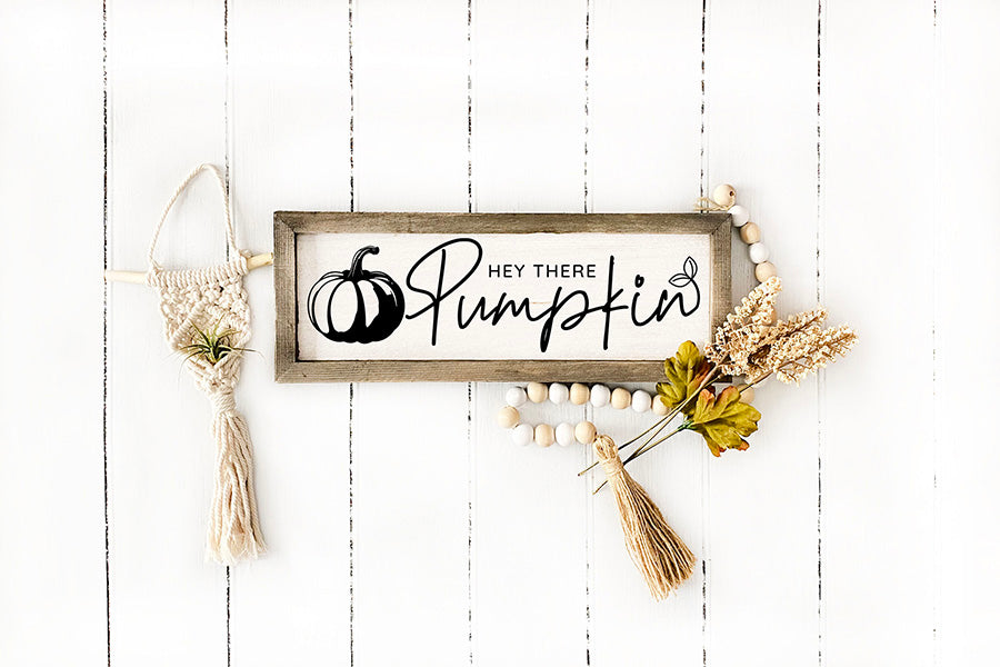 Hey There Pumpkin SVG, Fall Farmhouse Sign SVG